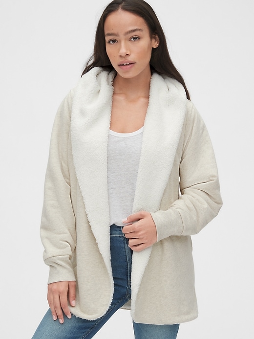 sherpa lined hoodie gap