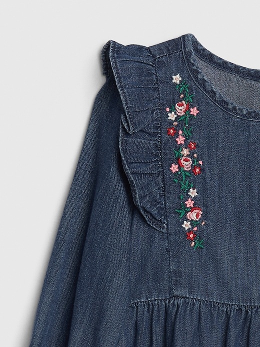 Image number 3 showing, Toddler Embroidered Ruffle Dress