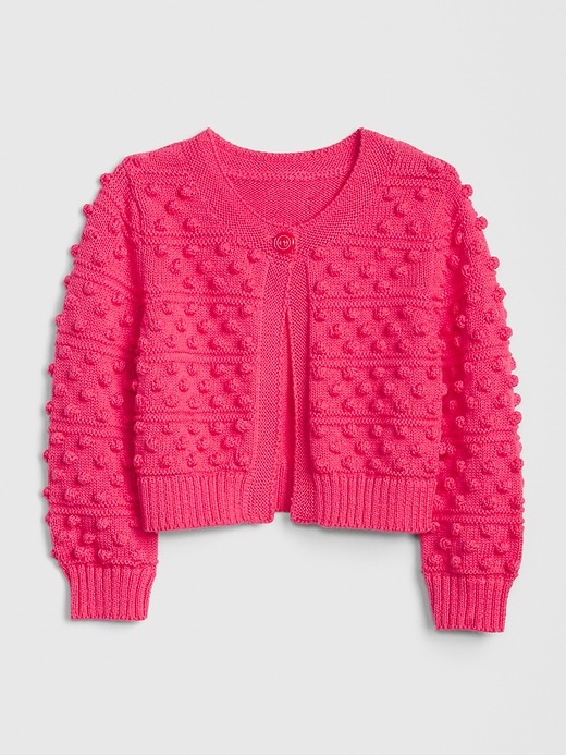 View large product image 1 of 1. Baby Popcorn-Knit Cardi Sweater