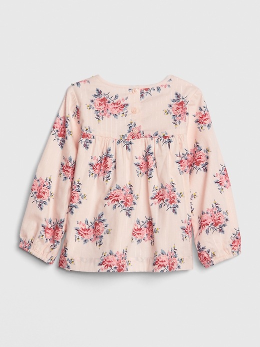 2 of 8 showing, with the color floral print of product Toddler Floral Empire Top