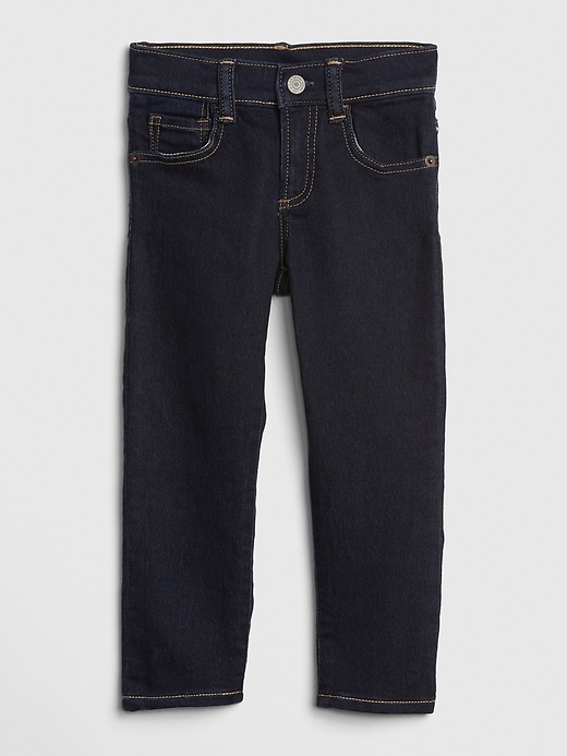 1 of 8 showing, with the color rinse washed indigo of product Toddler Slim Jeans with Stretch