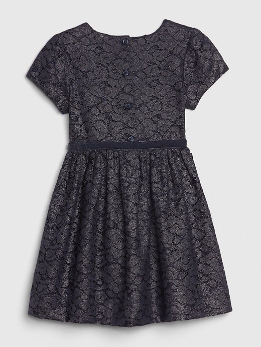 Image number 2 showing, Toddler Lace Bow Dress