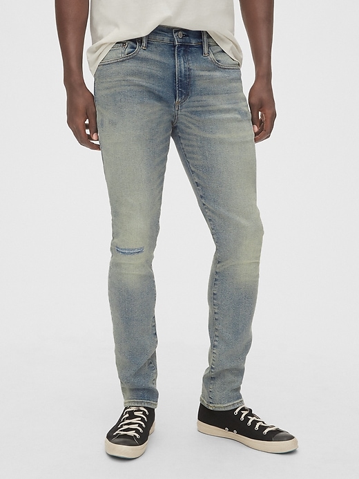 Image number 1 showing, Distressed Skinny Jeans with GapFlex Max
