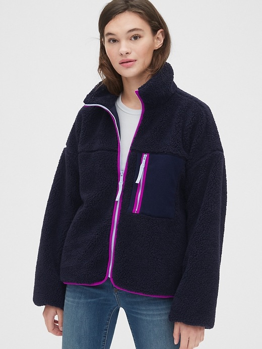 View large product image 1 of 1. Sherpa Full-Zip Jacket