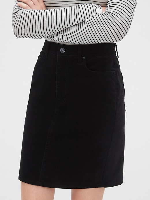 Image number 5 showing, High Rise Velvet Mini Skirt