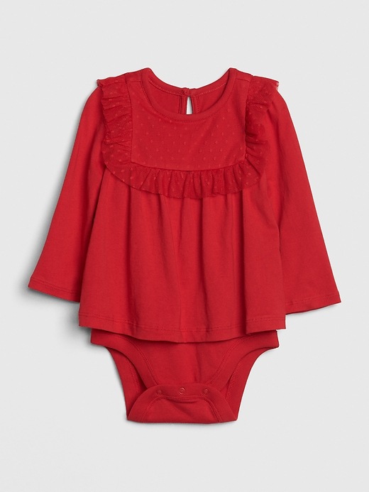 View large product image 1 of 1. Baby Lace Ruffle Body Double