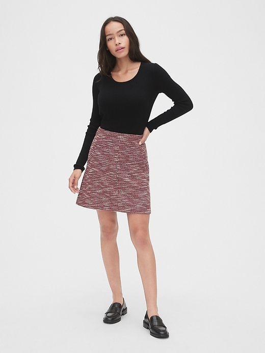 Image number 3 showing, Tweed Mini Skirt
