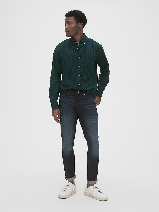 Image number 3 showing, Lived-In Stretch Oxford Shirt in Untucked Fit