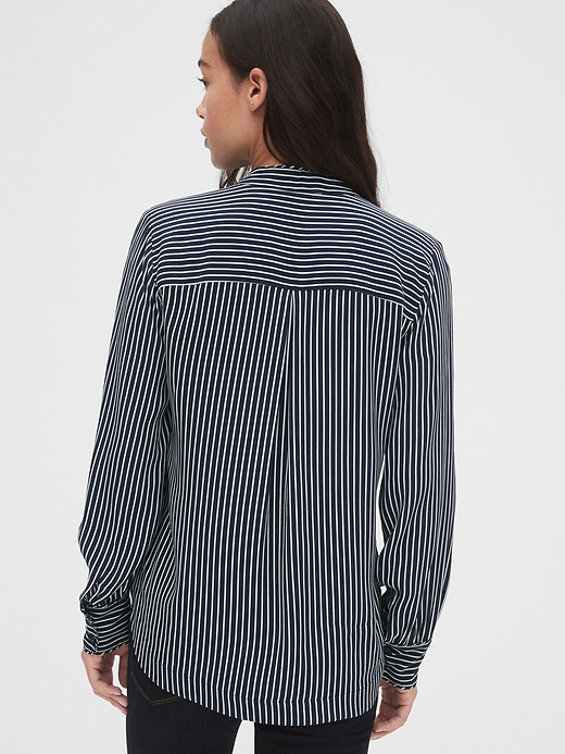 Image number 2 showing, Stripe Tie-Neck Blouse