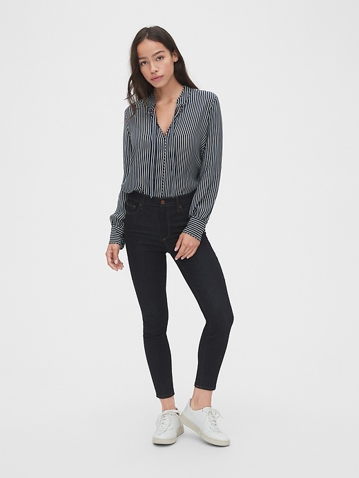 Image number 3 showing, Stripe Tie-Neck Blouse