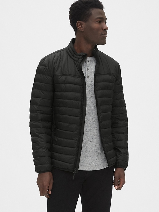 1 of 8 showing, with the color true black of product ColdControl Lightweight Puffer Jacket