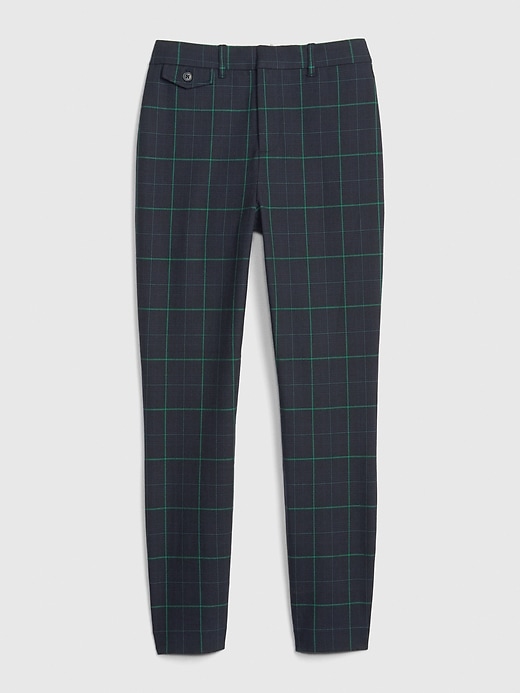 Image number 8 showing, High Rise Plaid Skinny Ankle Pants
