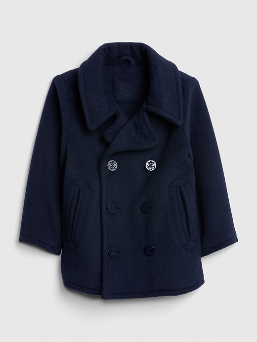 Image number 1 showing, Toddler Wool-Blend Peacoat