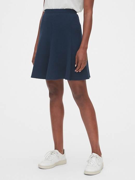 1 of 8 showing, with the color prussian blue of product Textured Circle Skirt