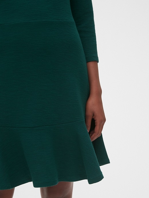 Image number 5 showing, Textured Fit and Flare Flutter Dress