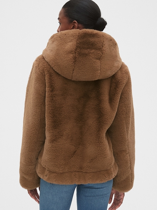 Image number 2 showing, Faux-Fur Hooded Jacket