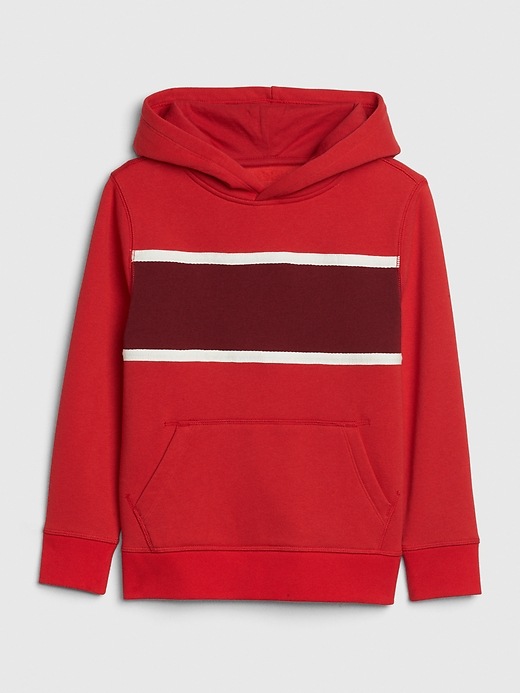 View large product image 1 of 1. Kids Chest-Stripe Hoodie Sweatshirt