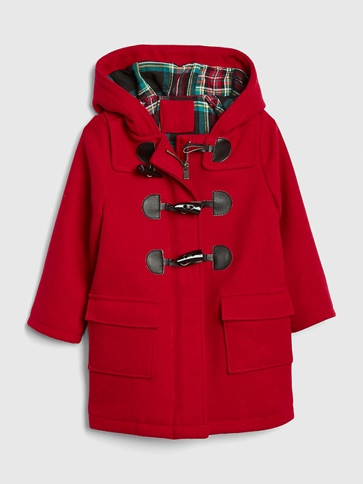 Image number 1 showing, Toddler Flannel-Lined Duffle Coat