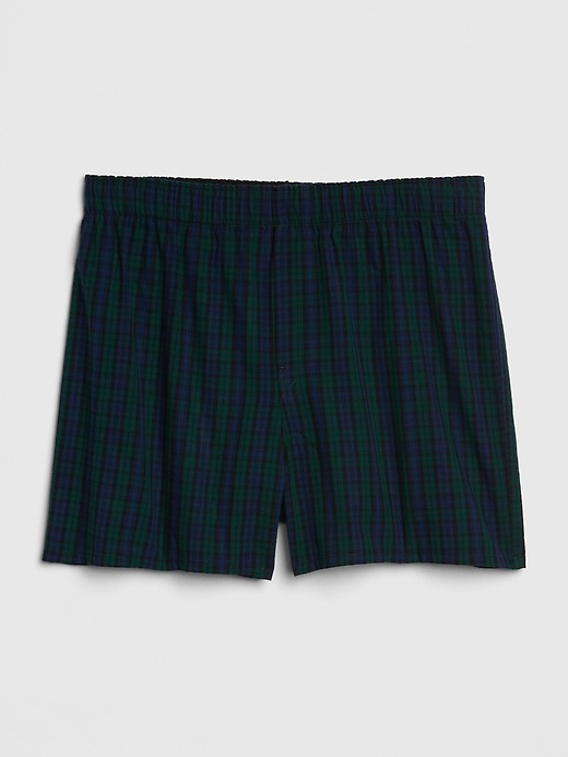 View large product image 1 of 1. 4" Plaid Boxers