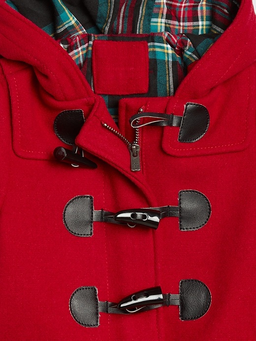 Image number 3 showing, Toddler Flannel-Lined Duffle Coat