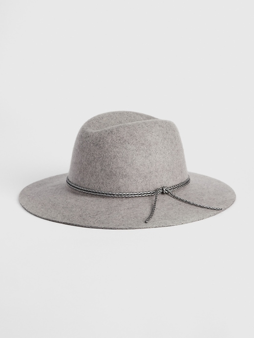 View large product image 1 of 1. Wide-Brim Wool Fedora