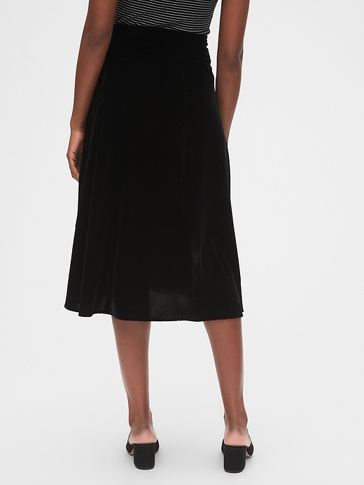 Image number 2 showing, Velvet Wrap Midi Skirt