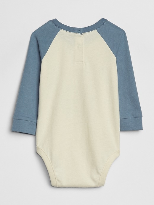 Image number 2 showing, Baby Organic Cotton Raglan Bodysuit