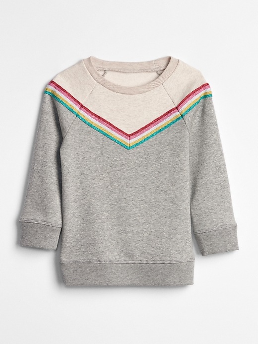 View large product image 1 of 3. Toddler Rainbow Tunic Sweatshirt