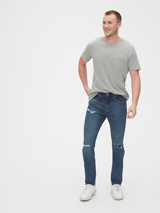Image number 3 showing, Rip & Repair Slim Jeans with GapFlex