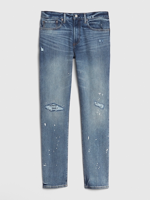 Image number 6 showing, Rip & Repair Skinny Jeans with GapFlex