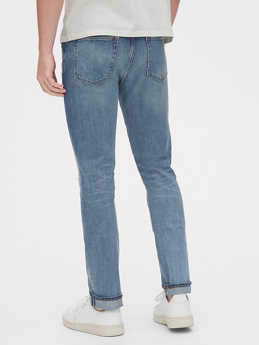 2 of 8 showing, with the color authentic repair of product Rip & Repair Skinny Jeans with GapFlex
