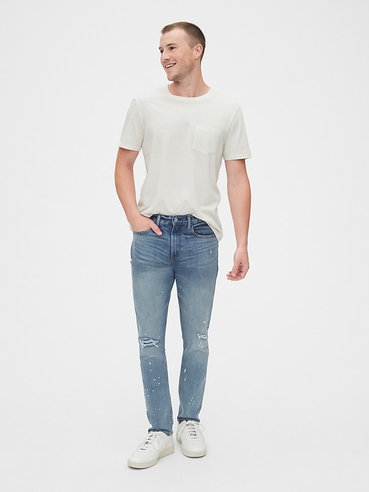 Image number 3 showing, Rip & Repair Skinny Jeans with GapFlex