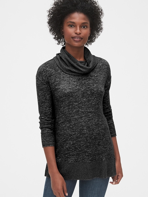 View large product image 1 of 1. Softspun Cowl-Neck Top