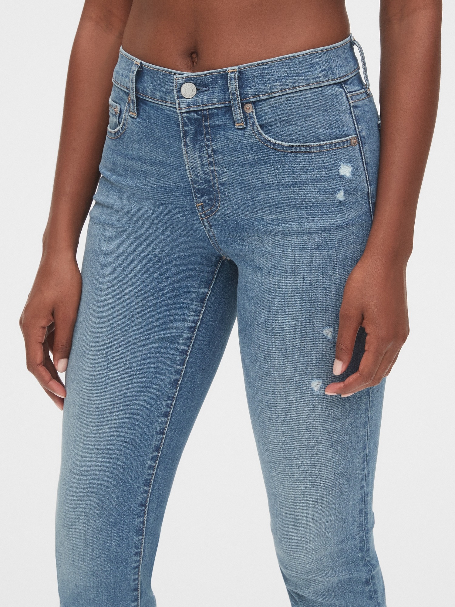 gap mid rise classic straight jeans