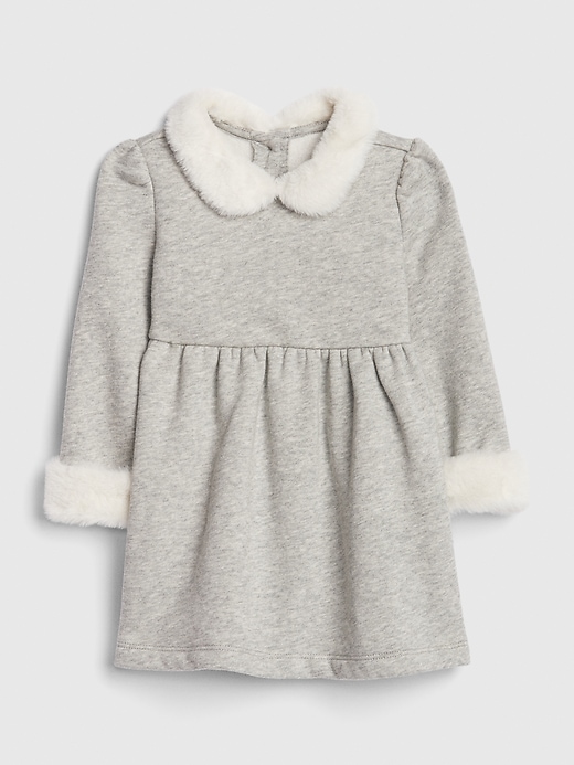 Image number 1 showing, Baby Faux-Fur Trim Dress