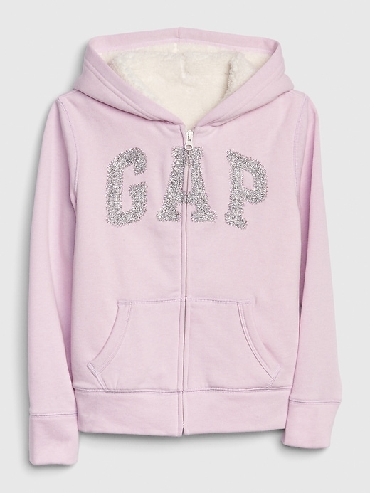 Image number 8 showing, Kids Gap Logo Sherpa Hoodie Sweatshirt