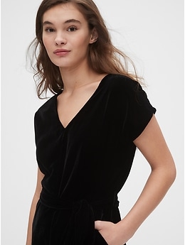 Gap sales velvet jumpsuit