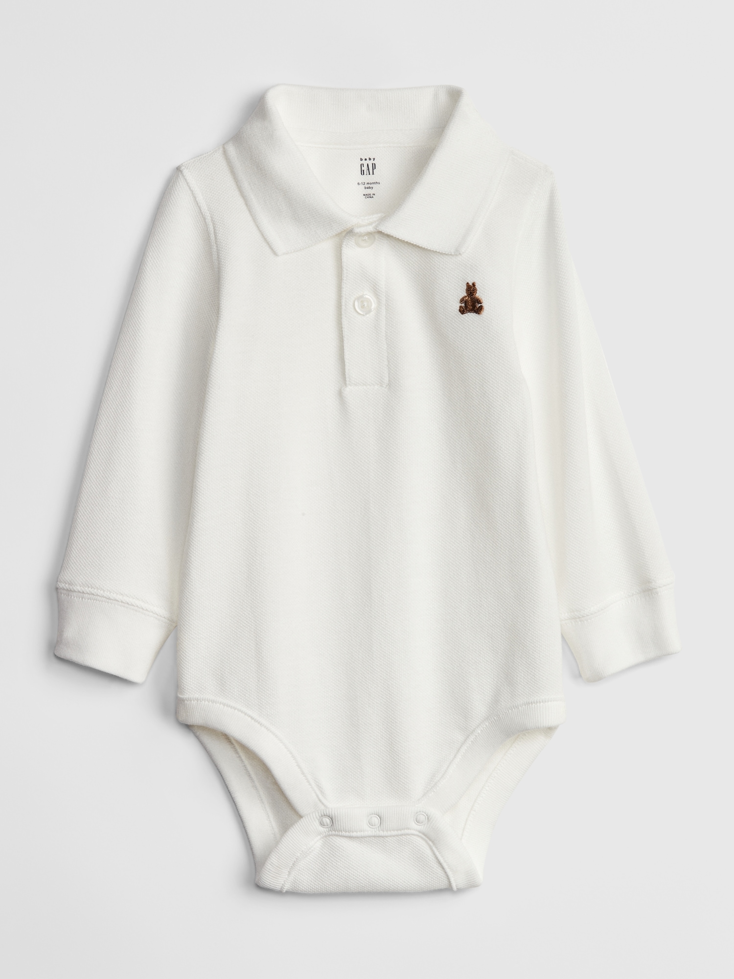 Baby Polo Long Sleeve Bodysuit