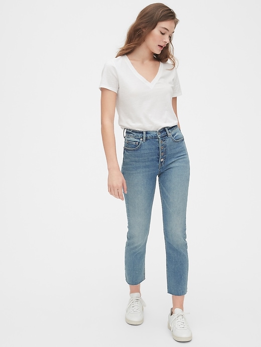 Button Fly High Rise Cigarette Jeans Gap High Rise Button-Fly Vintage Slim  Jeans With Secret