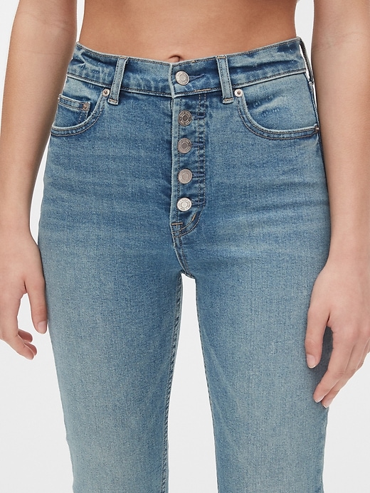 Image number 5 showing, High Rise Button-Fly Vintage Slim Jeans With Secret Smoothing Pockets