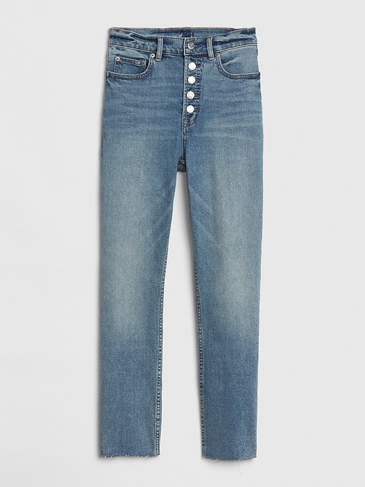 High Rise Button-Fly Vintage Slim Jeans With Secret Smoothing Pockets