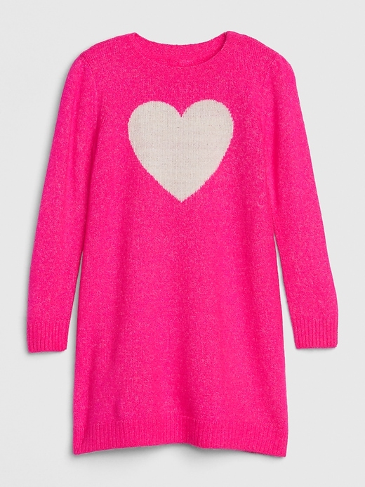 Image number 1 showing, Toddler Heart Sweater Dress