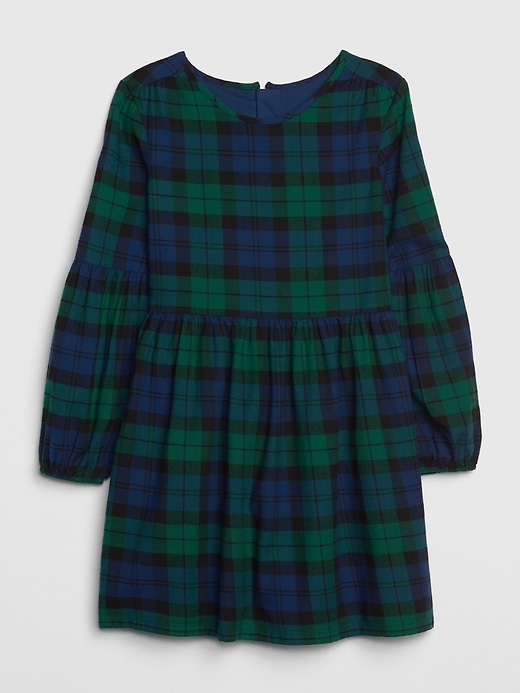 Image number 5 showing, Kids Plaid Balloon-Sleeve Dress