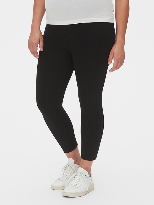 Image number 1 showing, Maternity Pure Body Full Panel Crop Leggings