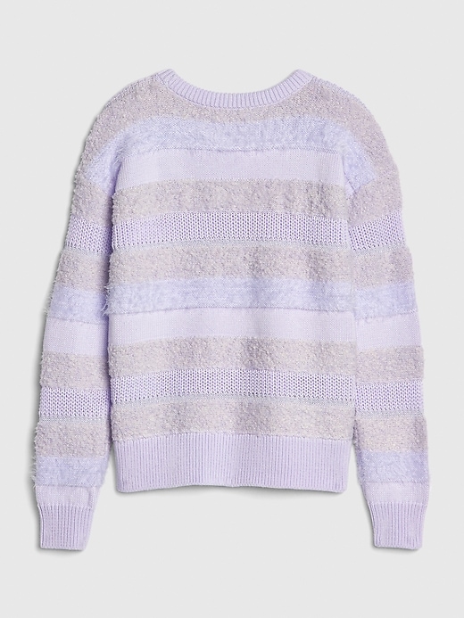 Image number 3 showing, Kids Fuzzy Stripe Sweater