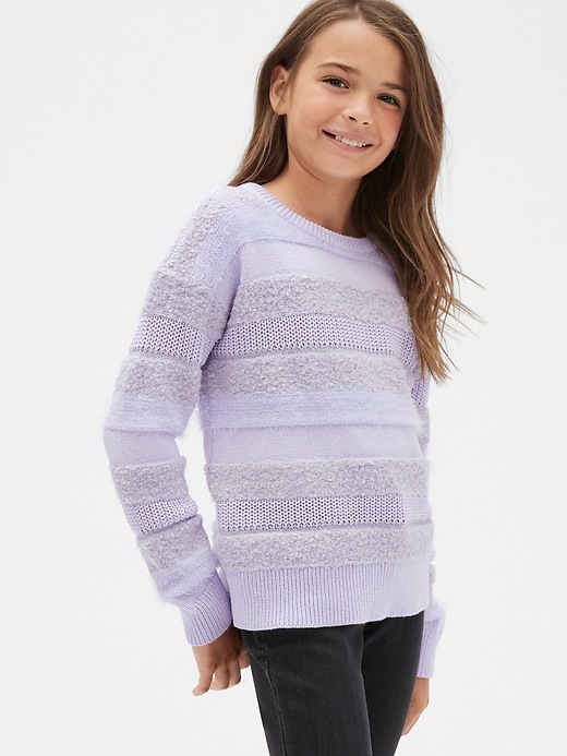 Image number 2 showing, Kids Fuzzy Stripe Sweater
