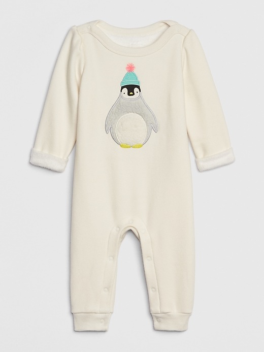 View large product image 1 of 1. Baby Applique Cozy One-Piece