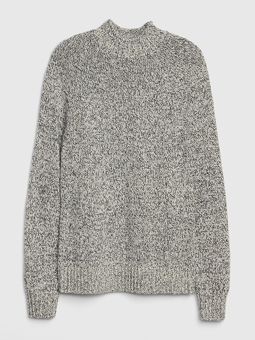Image number 6 showing, Chunky Wool-Blend Marled Mockneck Sweater