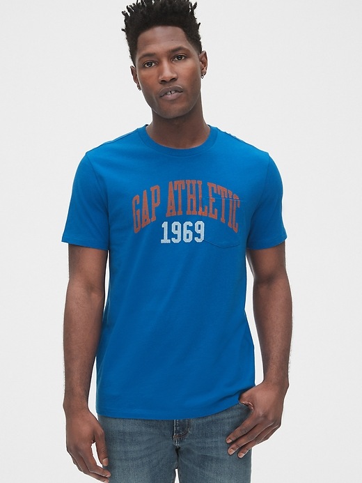 Image number 8 showing, Gap Athletic Logo Pocket T-Shirt