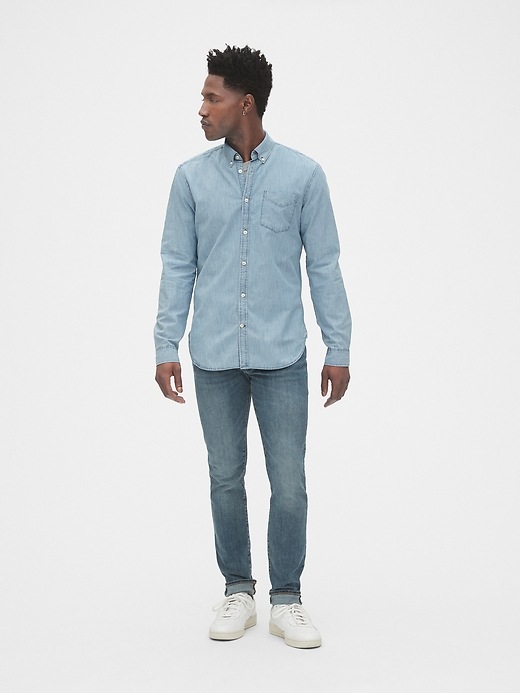 Image number 3 showing, Denim Shirt in Slim Fit